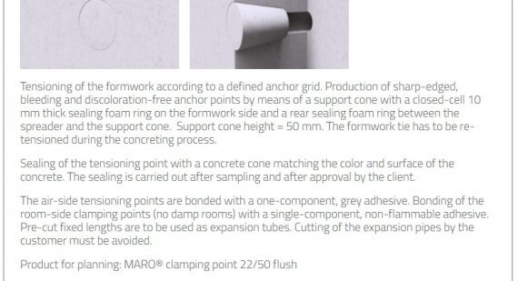 Clamping Point 22/50 flush